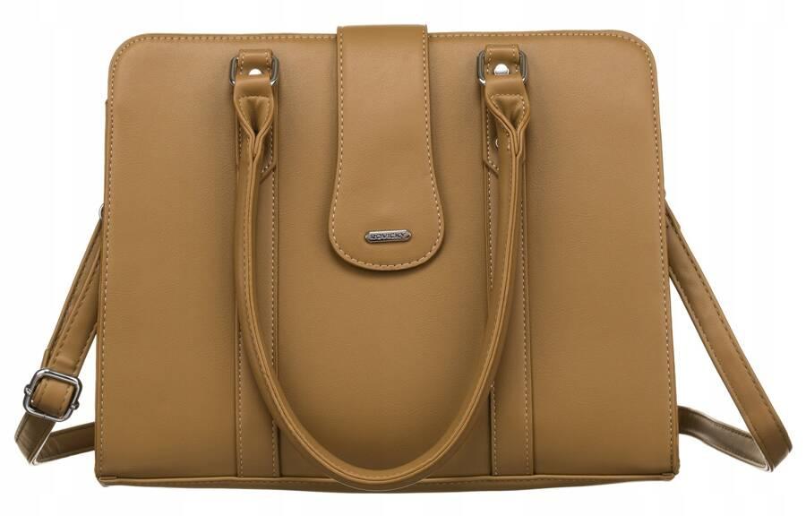 Elegant women's shopper bag made of eco-leather - Rovicky