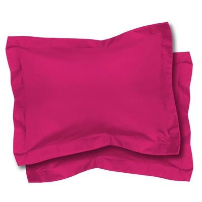 Pillowcases - Polycotton - Set of 2 - 50x70 Cm - Fuchsia - Washable Up To 60°