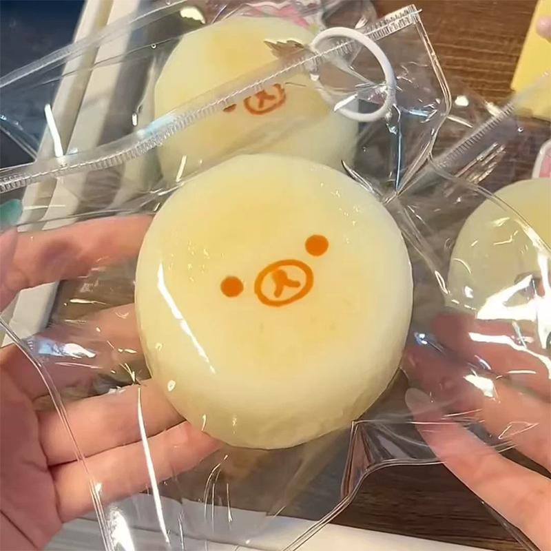 Handmade Squishy Toys Cute Radish Pineapple Banana Shaped Bear Slow Rising Stress Relief Squeeze Toys Food Grade Silicone