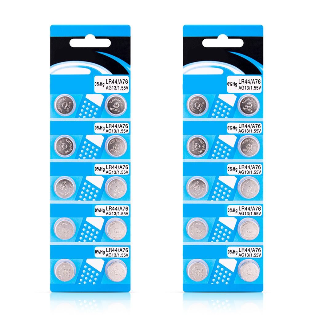 10/20Pieces High Capacity LR44 AG13 .5 V Alkaline Button Cell Button Batteries For Small Electronics Medical Devices