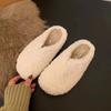 Mao Mao slippers women wear autumn and winter bag head half support shoes plush warm flats