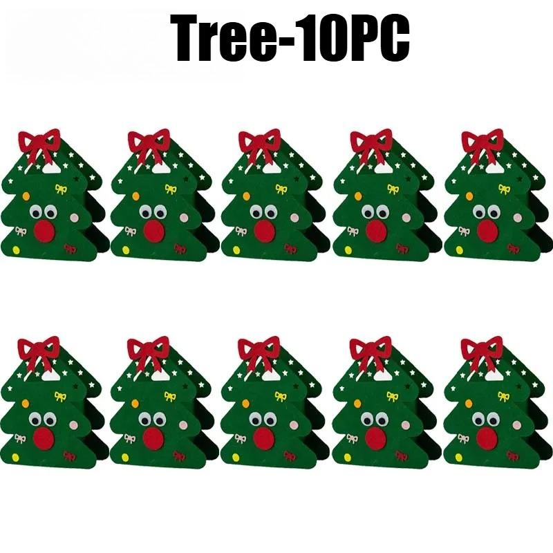 Reusable Felt Christmas Gift Pouch Holiday Treat Bag for Candy Apple Exchange Party Supplies Christmas Festive Favor