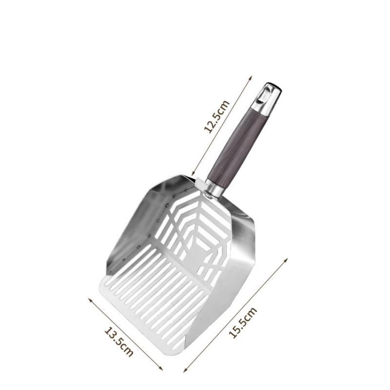 Stainless Steel Cats Litter Scoop Durable Long Handle Mesh Carbon Steel Large Size Scooper Litter Filter Pet Cleaning Tools