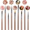 9PCS UV Gel Nail Brush Liner DIY Painting Pen Manicure Acrylic Drawing Brush For Nail Art Design Nails Tip Display Painting Tool