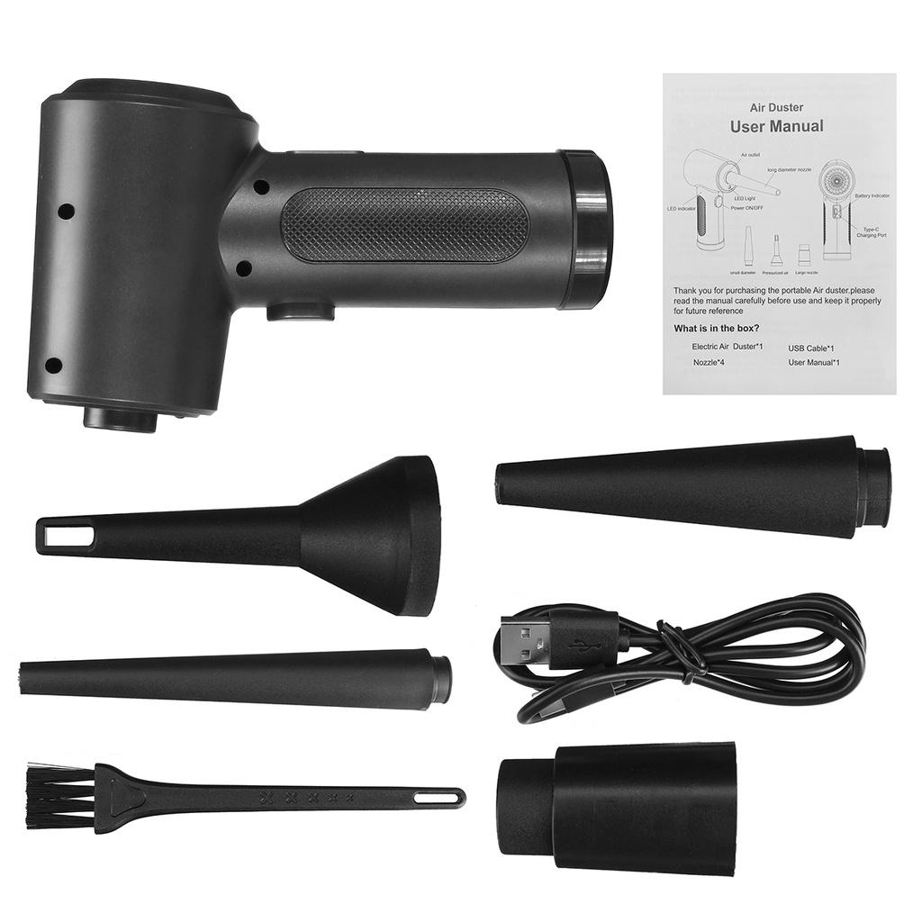 51000 Compressed Dust Blowing Guns Handheld PC Camera Keyboard Cleaner 68W DC 5V Cordless Air Duster RPM Electric Air Blower