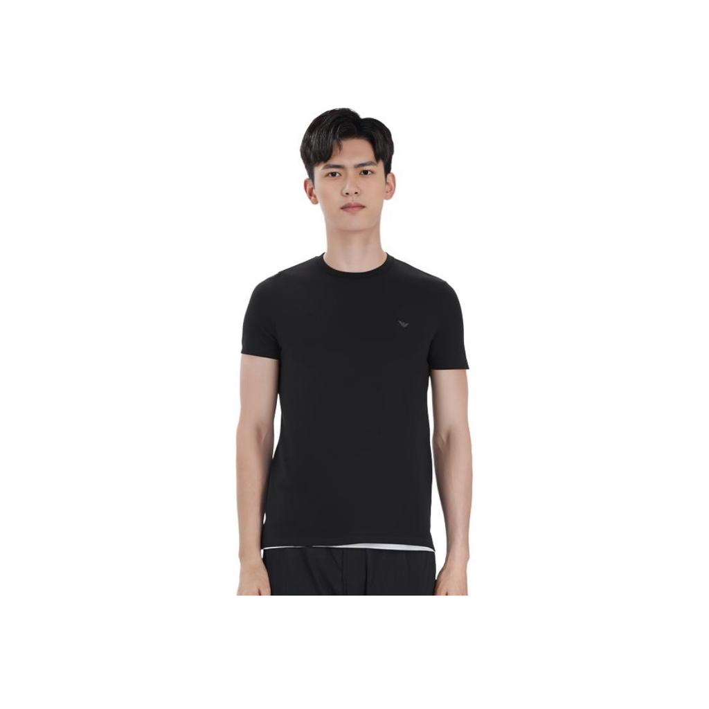Emporio Armani Short Sleeve Round Neck T-Shirt Men Tops Black 8N1T80-1J0AZ-0999