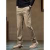 Men's Pure Cotton Straight-Leg Casual Pants, New Spring/Autumn Slim Fit Stretch Khaki Business Casual Trousers