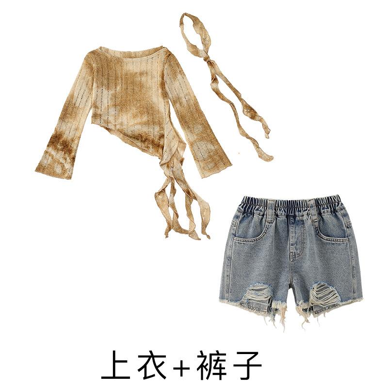 Jazz Dance Costumes Girls Jazz Wasteland Style Wear Autumn Street Dance Children Tide Dance Performance Costumes Suit
