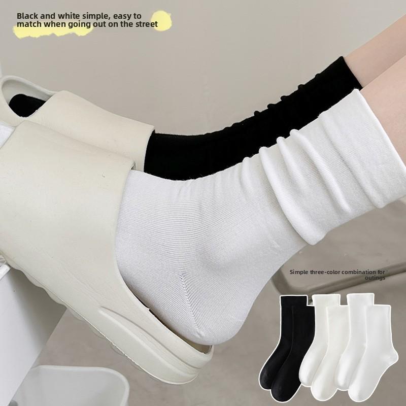 5 Pairs of Female Autumn and Winter Fashion New Drum Boneless Pile Socks