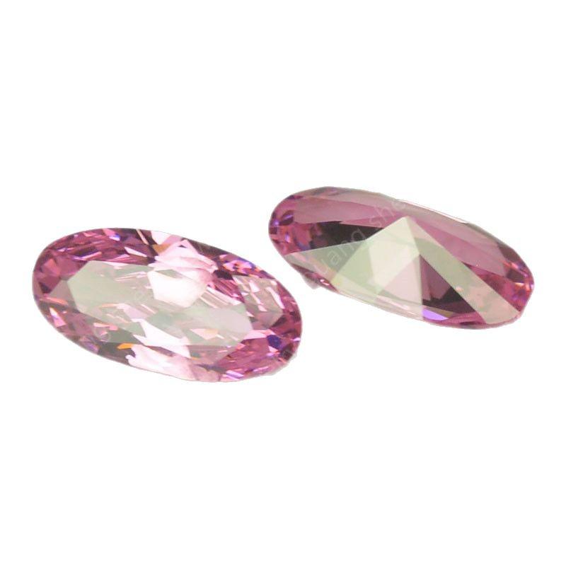 VVS1 Pink Oval Moissanite Egg-Shaped Loose Stone for Ring 0.5ct 4x6mm