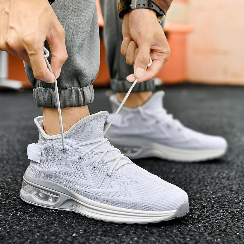 New Men's Air Cushioned Sports Shoes, Fashionable and Versatile, Breathable Mesh, Comfortable and Non Slip Running Shoes 39-46