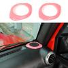 For Jeep Wrangler JK JKU 15-17 A Pillar Speaker Audio Ring Cover Trim Frame Pink