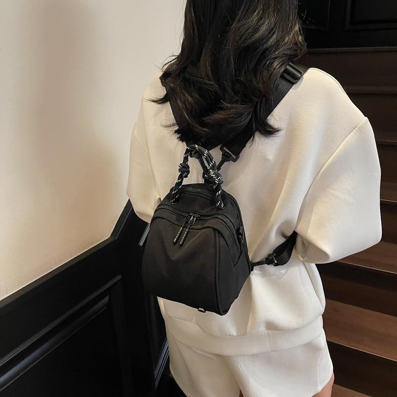 Shell Mini Backpack Versatile Commuter Cute Handheld Messenger Bag Leisure Travel Triple Bag Shoulder Bag