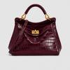 Vintage Stone Texture PU Tote Bag With Lock Crossbody Shoulder Daily Commute