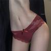 Japanese Low-Waist Lace Mesh Seamless Panties with Cotton Crotch