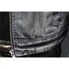 Hochwertige Herren-Jeansjacke Lässig Retro Große Größen Stehkragen Reißverschluss Biker Motorradmantel
