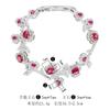 Jewelry Bracelet Red Corundum Zircon Inlaid Women's Retro Personalized Fashion Rose Mountain Camellia