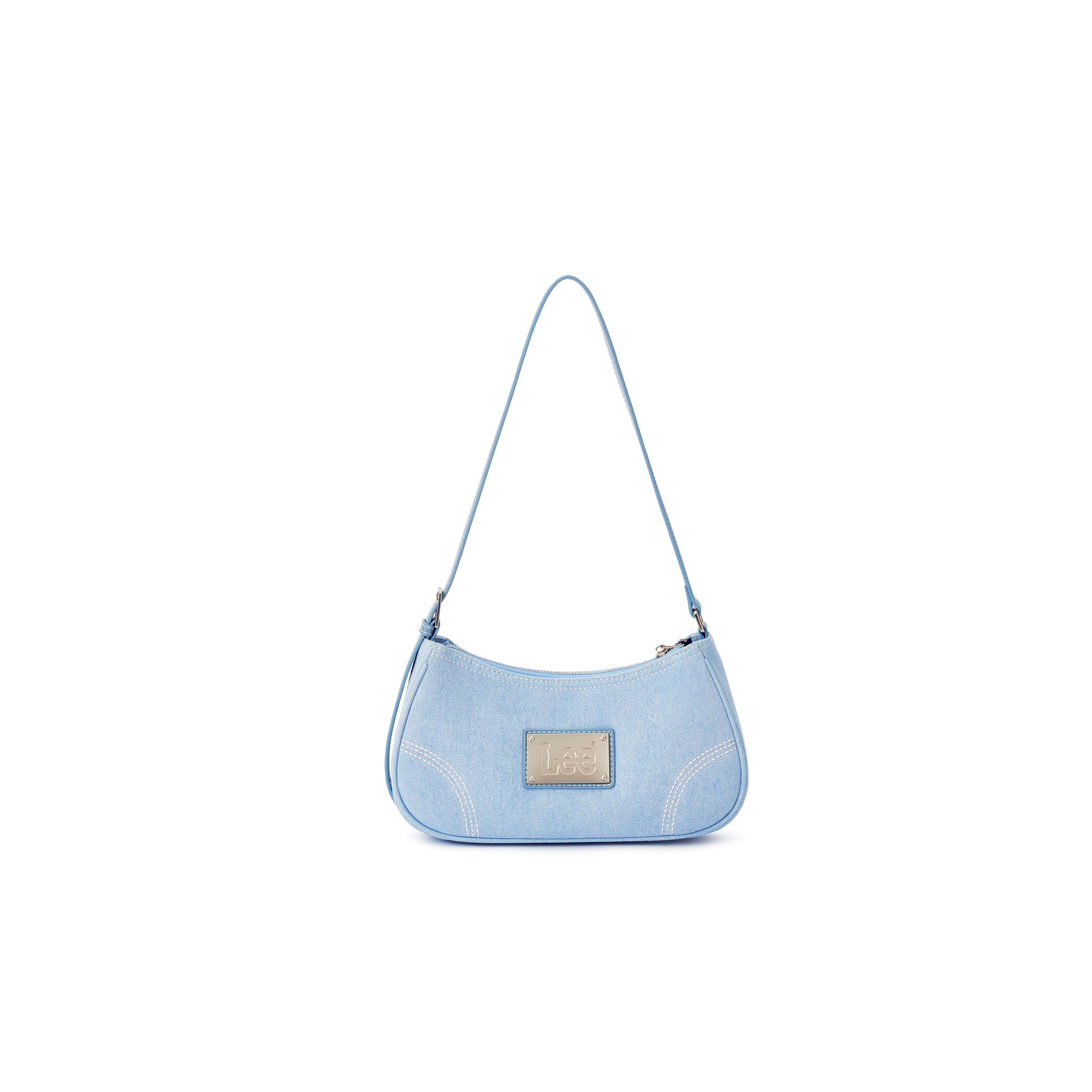 

New Lee Fabric, PU Underarm Shoulder Bag Women s Light Blue LE250013M-1 27.9*7.6*13.5CM