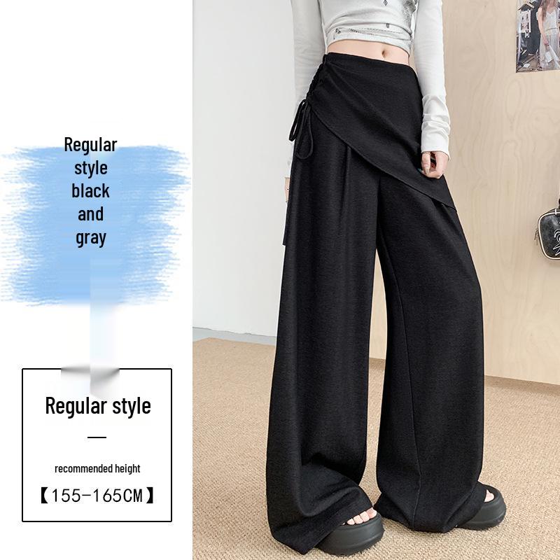 Women s 2026 High-Waisted Slimming Wide-Leg Skirt-Pants 2XL