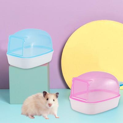 Hamster Bathroom Automatic Door Pet Shower Room Transparent Rat Chinchilla Small Animal Toilet Pet Supplies
