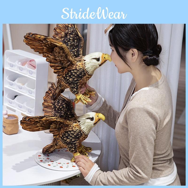 Peluche Aquila Realistica Alto 30cm Ornamento per Scrivania d'Ufficio Regalo