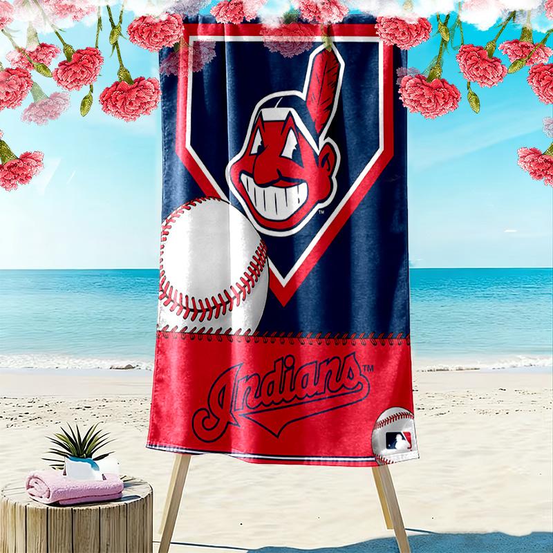 Asciugamano da Spiaggia Cleveland Indians, Asciugamano Grande Morbido ad Asciugatura Rapida per Spiaggia Campeggio Nuoto