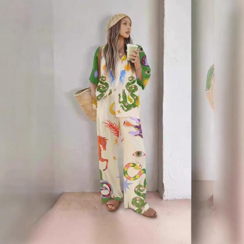 Street women's suit Printed digital high-end new trendy women's suit