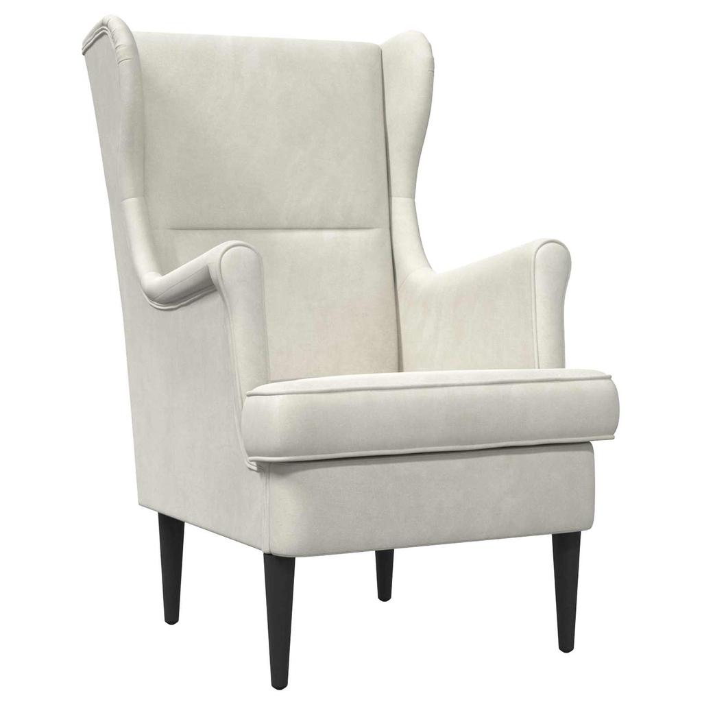 Cream Velvet Armchair