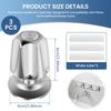 3Pcs Shower Knob Replacement for Verve Zinc Alloy Shower Faucet Handle Metal Bathtub Shower Faucet Knob with Screws Hot Cold and
