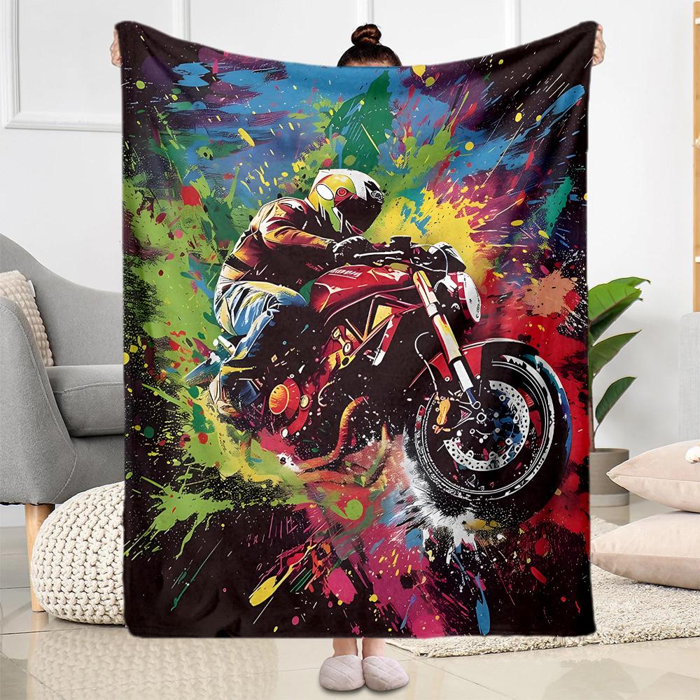 Motocross Adventure Sport Flanelldecke - Weich und geeignet für Sofas, Betten, Büros, Reisen, alle Jahreszeiten und das beste Geschenk für die Feiertage.