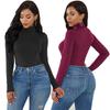 Women's Sexy Slim-Fit High Neck Bodysuit - 13 Colors, Long Sleeve, Solid Color, Winter Jumpsuit