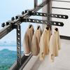 WV Foldable Wall-Mounted Balcony Security Window Clothes Drying Rack Protective Dryer Artifact Hanger Rod for Home Garden