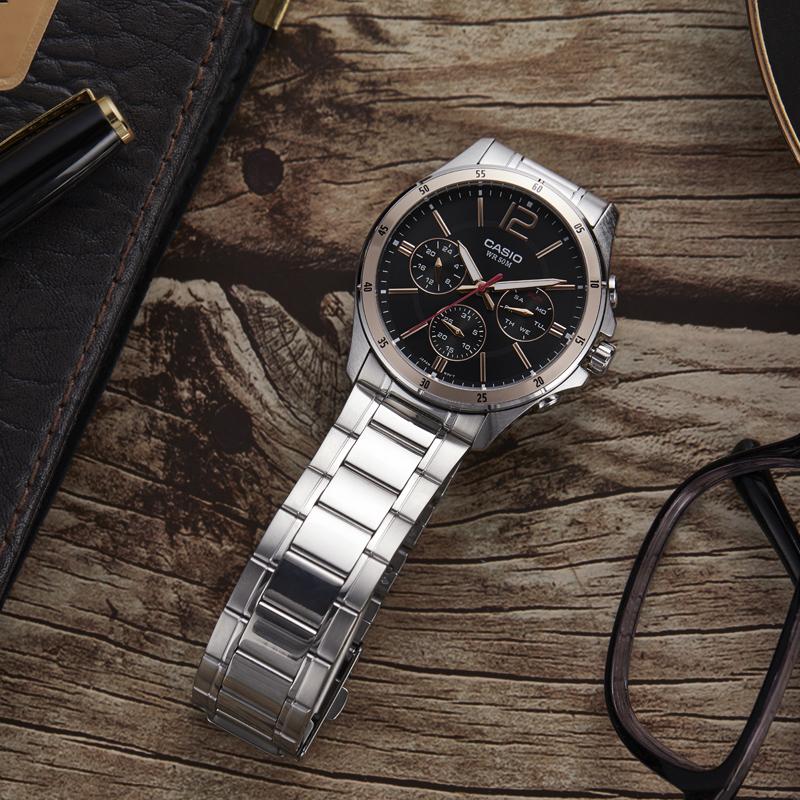 Casio Men Standard Series Black Watch MTP-1374D-1A2 MTP-1374D-1A2