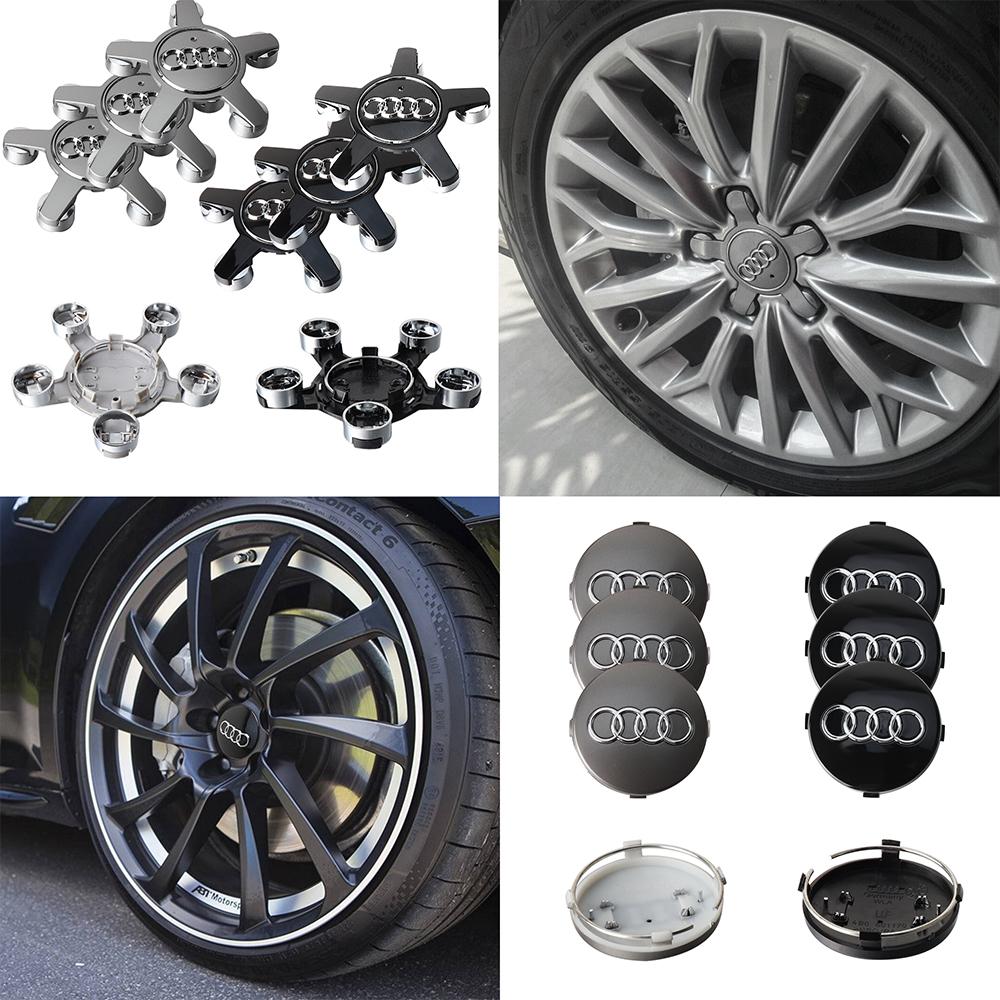 2026 4PCS Auto Styling Car Original Wheel Center Covers Hub Cap Tire Decoration Accessories For 22x Sline A6 C7 A4 B8 A3 8P 8V B6 B7 D2