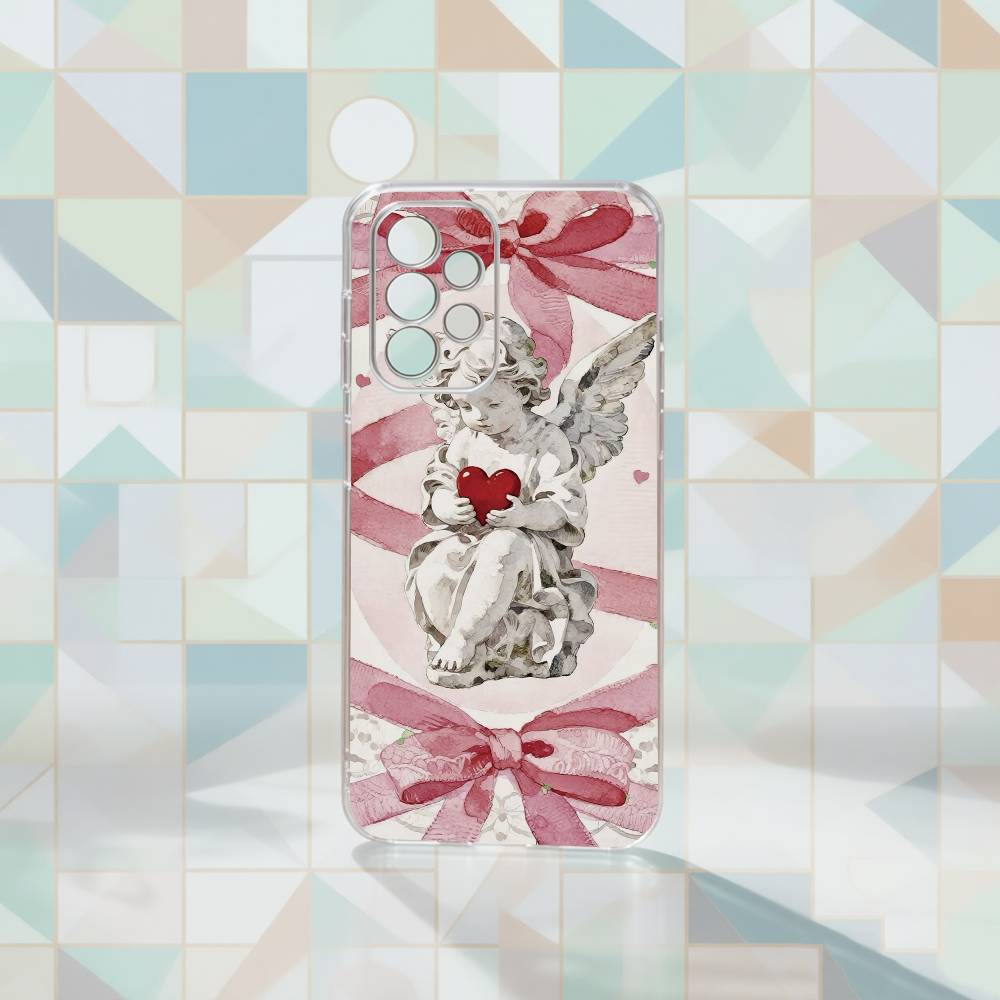 Cupid's Arrow Phone Case For Samsung S25,S24,S21,S22,S23,S30,Ultra,S20,Plus,Fe Transparent Cover
