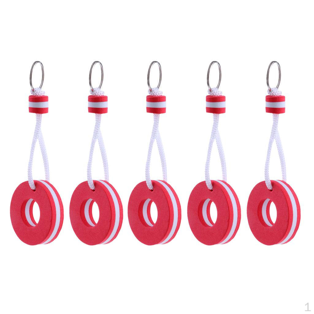 5 Outboard Floating Keyring Sailing Kayak Buoy Shape Red