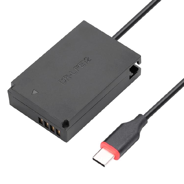 LP-E12 Replacement Dummy Battery Power Supply Adapter for DC Coupler Charger Kit