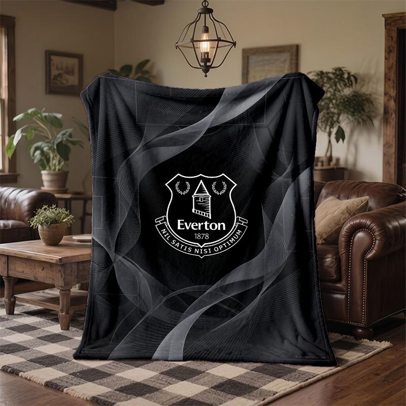 Everton Fußball Druck Flanell Decke Weich Warm Sofa Bett Überwurf für Zuhause Büro Schlafzimmer