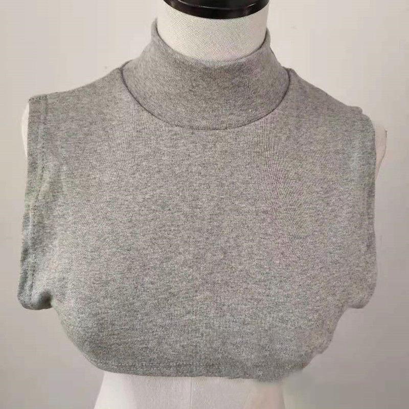 Halbhoher Kragen, falscher Kragen mit Schal, Pullover für Damen, um warm zu halten und die Halswirbelsäule zu schützen, Halsbedeckung, einfarbig, dekorativer falscher Kragen