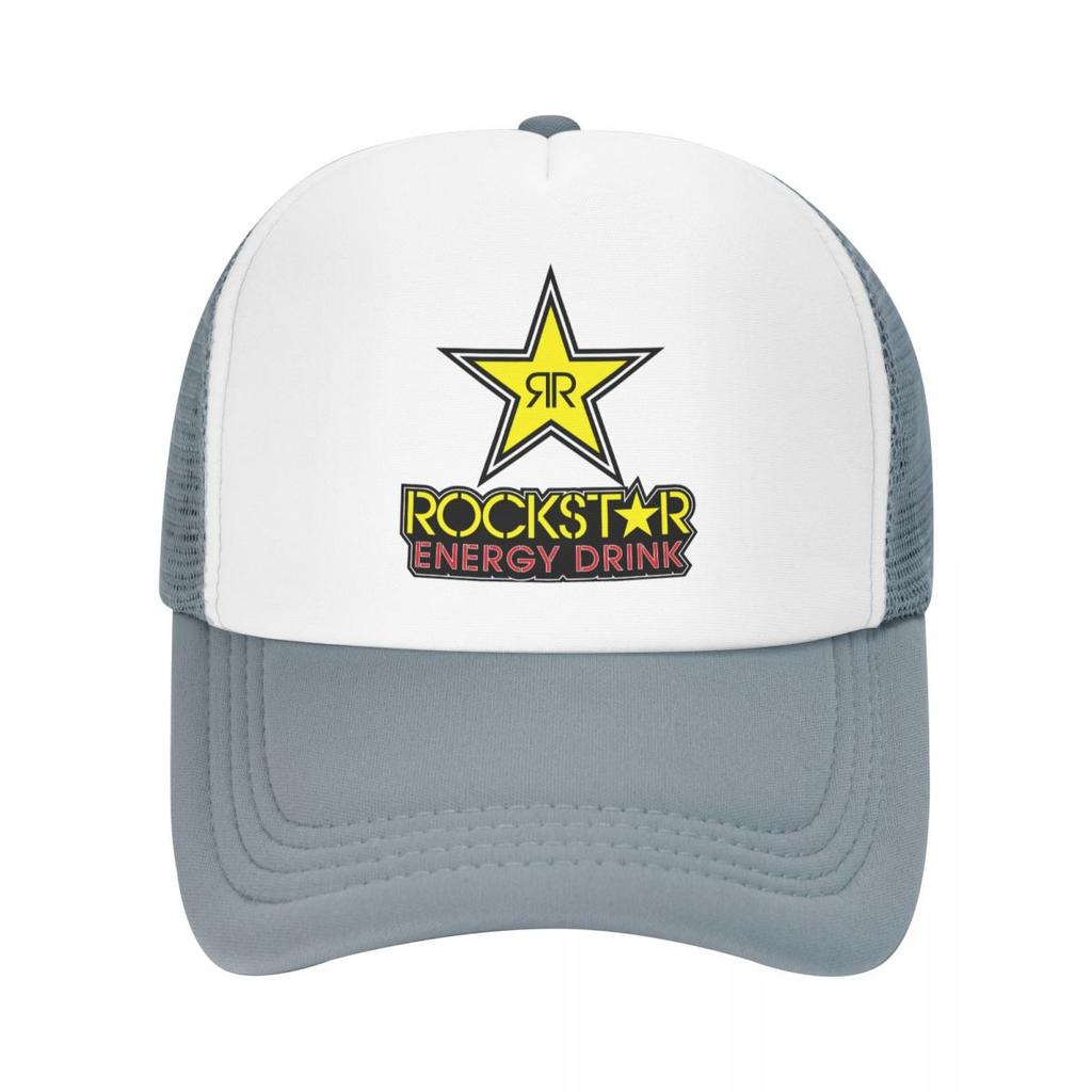 Rockstar Energy Drink Casual Plain Mesh Baseball Cap Adjustable Snapback Hats For Women Unisex Dad Trucker Hats