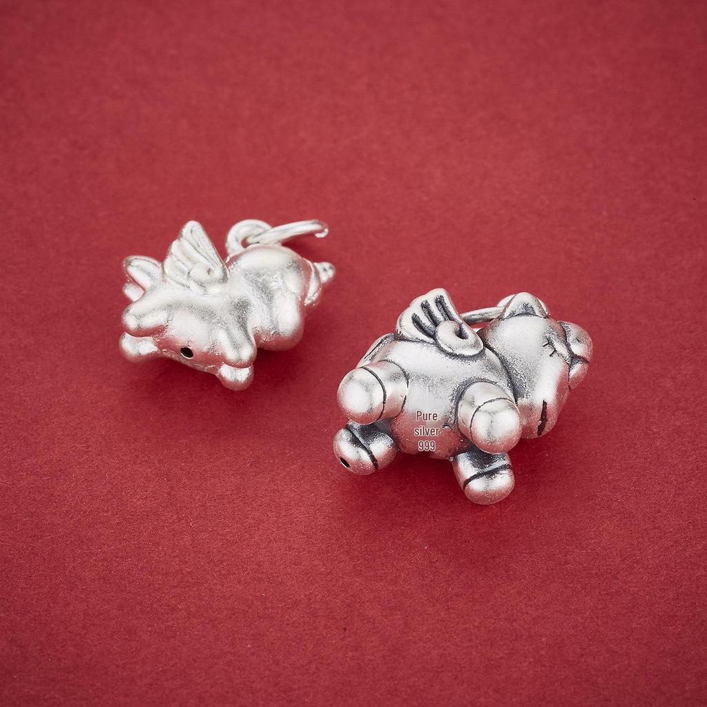 Sterling Silver Zodiac Horse Unicorn Charm Pendant for DIY Bracelet or Necklace