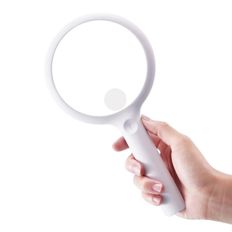 Magnifying Glass with Light 30X/60X Handheld Large Magnifying Glass 20 LED Illuminated Lighted Magnifier for Reading