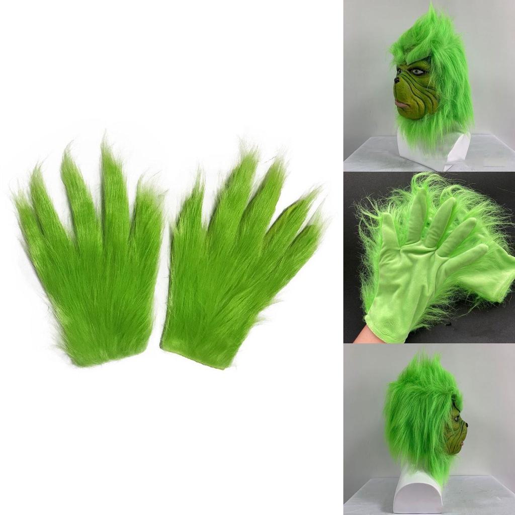 Weihnachts-Grinch-Handschuhe in Erwachsenengröße Festliche Feiertags-Party Cosplay-Requisiten
