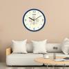 Plastic 11-Inch Classic & Modern and Stylish Flower Print Silent Movement Analog Wall Clock - Turquoise Blue