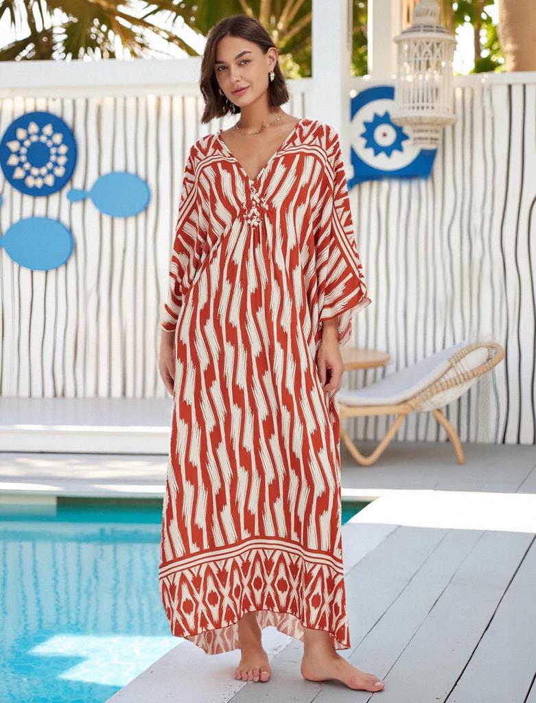 Cache-maillots de plage pour femmes européennes et américaines: Peignoir ample et long pour maillot de bain