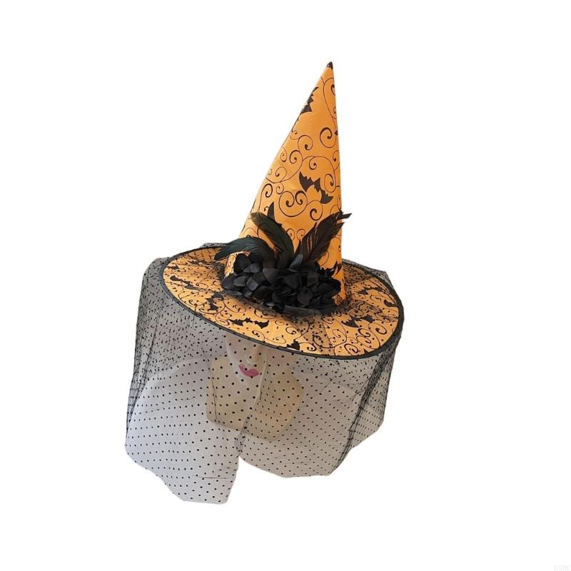 Elegant Laces Trimmed Witch Costume Hat For Themed Event And Role Playing