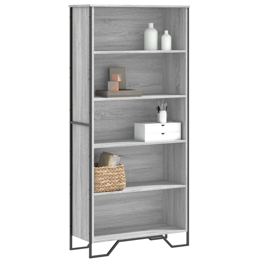 Bookshelf Grey Sonoma 80x31x169 Cm Engineered Wood