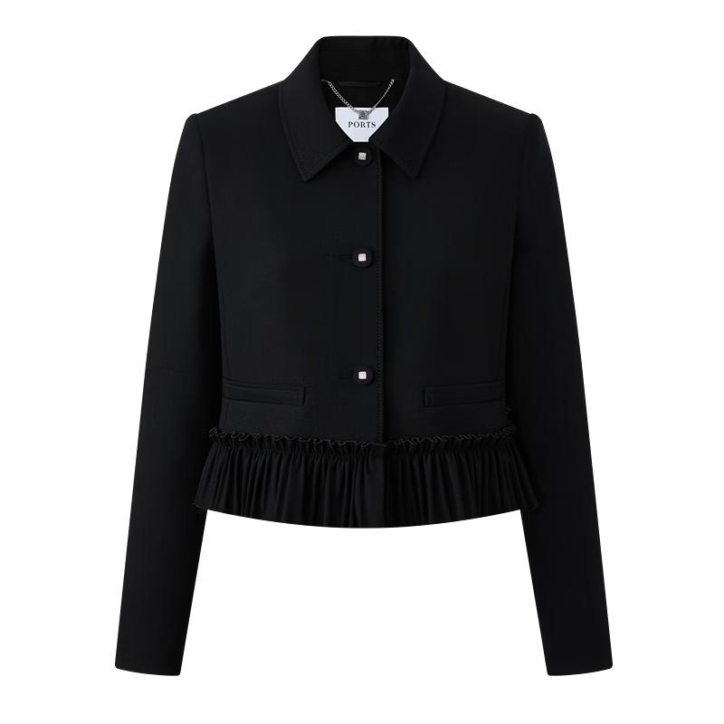 Ports Women's Ruffled Wool Short Jacket