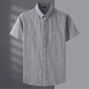 Men's Plus Size Summer Striped Short Sleeve Loose Casual Shirt