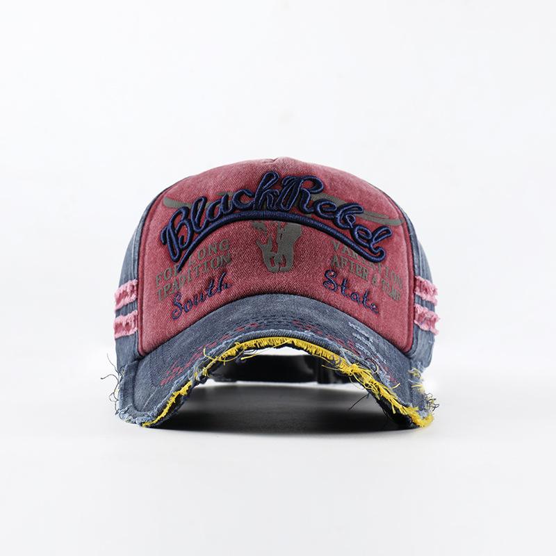 Hat Men's Women's Retro Baseball Cap Washed Denim Old Cap Spring and Autumn Casual Visor Trendy Man
